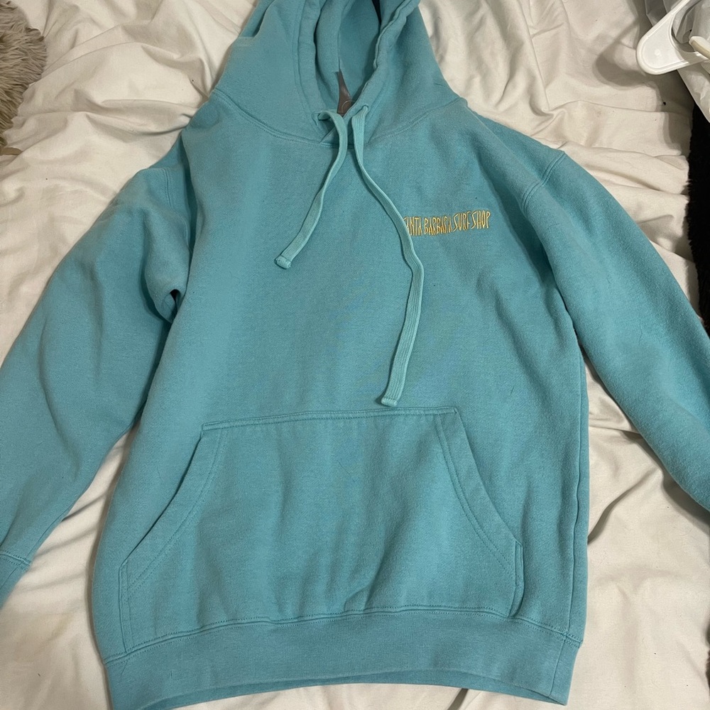 Small Santa Barbara surf shop jacket. Blue